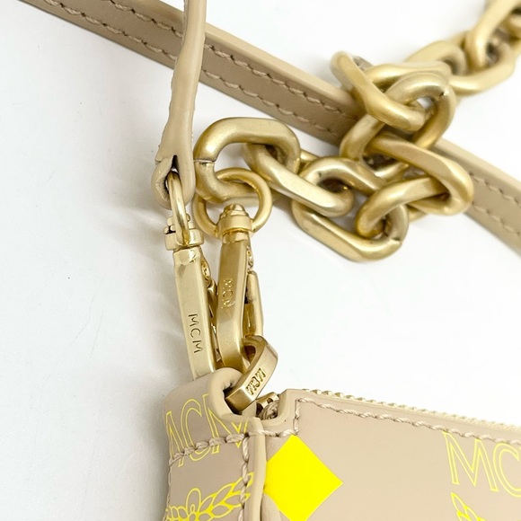 MCM New Logo Chain Mini 2 Straps Crossbody Pouch - Picture 13 of 15